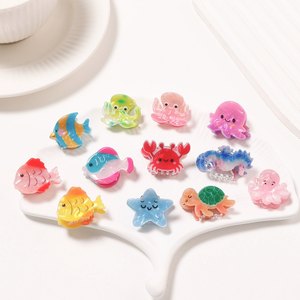 PDANY Divertidos Accesorios Laterales para el Cabello con Diseño de Cuentos de Hadas, Pinzas Pequeñas de PVC con Animales Marinos Coloridos para Mujeres, Ideales para Fiestas y el Hogar - Product Image 3