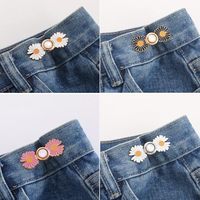 Ensemble de luxe de 22 pièces épingles à bouton amovibles en jean 10 14 pièces tendeur de taille instantané pas de couture requise ancres strass pour