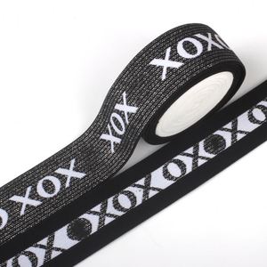 Nylon Polyester Spandex Material <b>Elastic</b> Webbing <b>Belt</b> Jacquard LOGO <b>Elastic</b> Waistband for Bags Garment Waistband - Product Image 1
