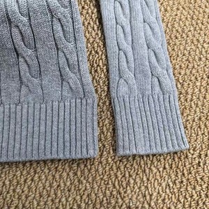 Maglione Pullover da <span class=keywords><strong>Uomo</strong></span> Personalizzato in Misto <span class=keywords><strong>Cotone</strong></span> con Zip, Collo Alto, Logo Ricamato e Lavorazione a Trecce per la Stagione Autunnale - Product Image 5