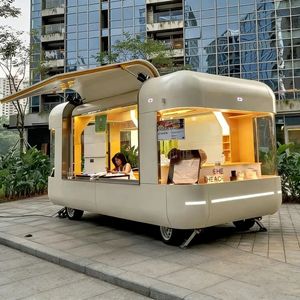 Коммерческая Мобильная продуктовая тележка, с едой, Мобильная тележка для продажи франшиз для бизнеса и всплывающего магазина - Product Image 1