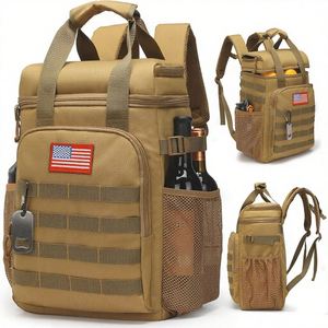 Tactical <b>Backpack</b> <b>Cooler</b> Lunch Bag <b>for</b> Men Insulated Oxford Polyester 36-56L Waterproof LeakProof Zipper Closure - Product Image 1