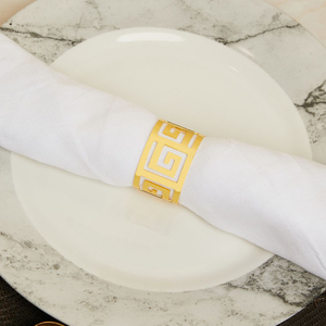 Rond rond de <span class=keywords><strong>serviette</strong></span> en métal doré, <span class=keywords><strong>porte</strong></span>-serviettes rond, décoration pour <span class=keywords><strong>table</strong></span> de mariage et de dîner - Product Image 4