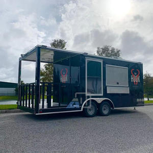 รถขายอาหารเคลื่อนที่ราคาโรงงานจีน ปี 2024 รถพ่วงขายอาหารริมทางแบบใหม่ พร้อมระเบียง บาร์บีคิว และเตารมควัน - Product Image 4