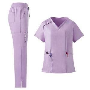 Divisa Medica con Scollo a V, Tuta da Jogging, Completo per Infermieri di Ospedali Veterinari, Tuta per Lavaggio Mani, Uniforme da Lavoro per Spa - Product Image 5