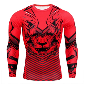 2025 hommes entraînement Compression ensemble pantalons et chemises à manches longues hiver haute qualité personnalisé vêtements de sport hommes 100% coton - Product Image 2