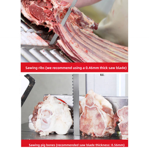 Hoja de sierra de cinta <span class=keywords><strong>EJ</strong></span> de grado alimenticio de 65 pulgadas (1650 mm) y 4 TPI para corte rápido de carne con hueso y pescado congelado - Product Image 5