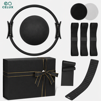 Kit d'accessoires de yoga et de Pilates portable pour la maison avec bandes de résistance, anneau de Pilates, tapis de yoga, barre de gym, haltères et blocs