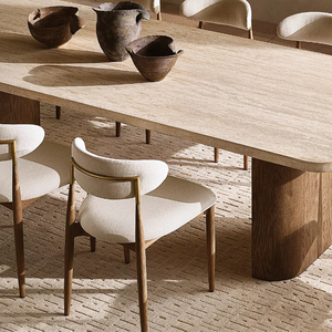 Bán buôn hiện đại rắn gỗ đá cẩm thạch bàn ăn thiết lập với trên 10 chỗ ngồi cho Ăn Uống & phòng tắm sử dụng - Product Image 1