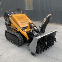Mini Skid Steer 280Kg 300Kg 380Kg Diskon Besar Mesin Pemuat Skid Steer Auger Bucket Mesin Pemotong Rumput Salju Bajak dengan Harga Pabrik