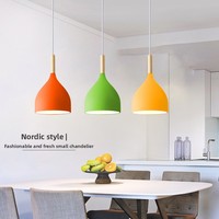 Lustre LED en fer de style nordique à trois têtes, design moderne et épuré pour restaurant, salle à manger, bar, boutique, petite utilisation au chevet