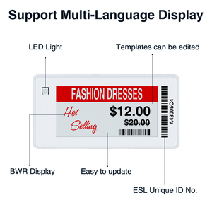 Étiquette de prix numérique intelligente de 3.52 pouces, étiquettes d'affichage d'encre électronique sans fil, étiquette de prix epapier ESL, étiquette d'étagère électronique wifi - Product Image 3