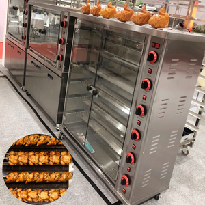 Machine à rôtir les poulets et les ailes de poulet rotative automatique en acier inoxydable à gaz, prix d'usine, pour restaurant - Product Image 5