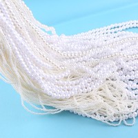 Vente en gros de perles synthétiques en plastique ABS de qualité AAAA, imitation perle, de 4 à 10 mm, en fils, pour la fabrication de bijoux, certifiées par une tierce partie