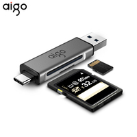 Lecteur de carte SD USB C USB 3.0 2 en 1 en aluminium, adaptateur de mémoire OTG pour téléphone Android, ordinateur portable, MacBook Pro, PC