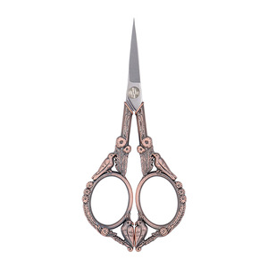 Vintage Tea Scissors Stainless Steel Embroidery Thread Trimmers Bird Theme Round Head Home Use Gold Plated Rose Gold Bronze - Product Image 4