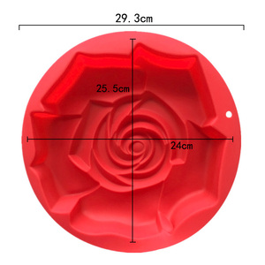122 stock di fabbrica unico grande rosa forma della torta del silicone della muffa, della torta del silicone pan, di cottura della torta pan - Product Image 2