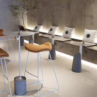Design industriel à la mode meubles de salon Table d'appoint en métal bout de ciment rond Table basse pour café restaurant