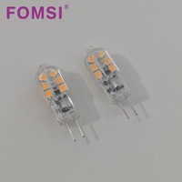 Ampoule LED FOMSI G4 2W 12V AC DC Mini Lampe en Silicone 360 °   Ampoule à angle de faisceau économe en énergie, culot G4, 160LM, sans scintillement