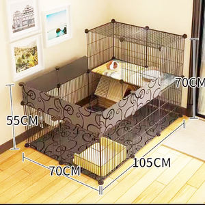 Fabrika özelleştirme lüks katlanabilir hayvan kafesi dayanıklı ucuz kapalı kullanım için düğme tavuklar köpekler kediler için plastik tepsi - Product Image 4