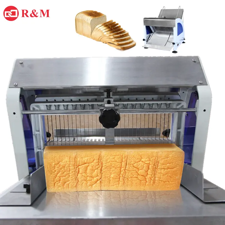 Commerciale industral elettrico di taglio pane affettare taglierina regolabile pane tostato affettatrice lame della macchina panino loaf affettatrice