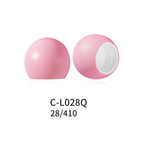 Bouchon à vis rond rose mignon 28/410, bouchon à vis en forme de boule, bouchons à vis en plastique de 28 mm
