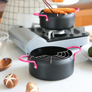 Pentola per friggitrice Tempura personalizzata in stile giapponese con filtro Set di pentole da cucina antiaderente per pollo fritto - Product Image 1