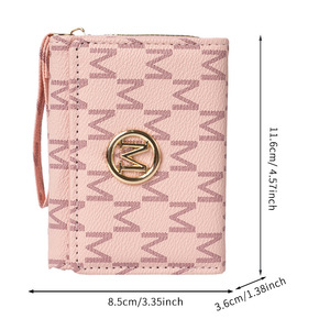 Custom logo PU Leather <b>Wallet</b> Credit Card Holder Notecase RFID Blocking Purse <b>Small</b> Fold Accordion <b>Wallet</b> <b>for</b> Women <b>Men</b> - Product Image 3