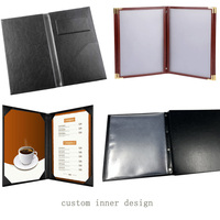 Carpeta Portafolio Totalmente Personalizable, Carpeta de Cuero Sintético Personalizada con Esquinas Metálicas