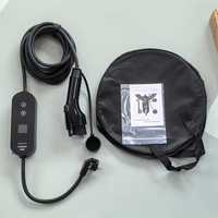 Chargeur EV portable de type 1 + 2 avec prise EU, compatible avec la tension mondiale 100-250V. Protection à double contrôle de température