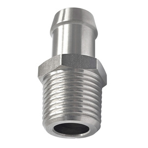 Adattatore per Tubo da 1/2" NPT a 5/8" Barb - Raccordo in Acciaio <span class=keywords><strong>Cromato</strong></span> per Collettore di Aspirazione e Tubo Riscaldatore - Compatibile con Motori Chevy SBC BBC Ford Mopar V8 - Product Image 5