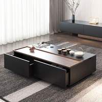 Table basse en bois moderne et simple pour salon, avec rangement relevable rectangulaire, design pliable, respectueux de l'environnement
