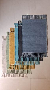 Tapis de sol en coton tissé à la main avec franges, réversible, à rayures, pour chambre, salon, entrée, cuisine et décoration intérieure - Product Image 4
