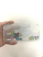 Nouveau étui de téléphone portable à paillettes scintillantes avec étui rigide transparent à paillettes liquides avec cadre souple
