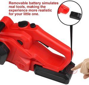 Ensemble d'outils pour enfants avec tronçonneuse électrique - Outils de construction alimentés par batterie, comprend des lunettes pour enfants et des jouets de construction - Product Image 4