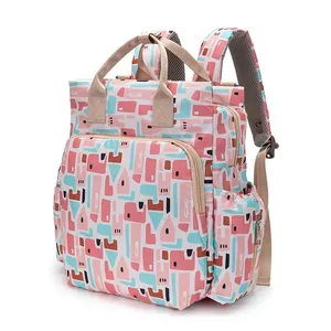 Vancharli 브랜드 맞춤형 하이 퀄리티 기저귀 가방 미라 기저귀 가방 배낭 3 in 1 엄마 기저귀 가방