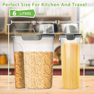 1.6L/2L/2.8L Portable Airtight Food-grade Plastic Grain Storage <b>Container</b> Sealing Ring Fresh-Keeping Moisture-Proof Insect-proof - Product Image 2