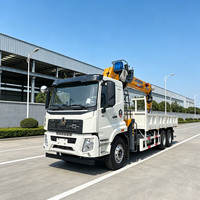 Nouvelle grue mobile montée sur camion de 12 tonnes avec commande hydraulique et roulement pour projets de construction