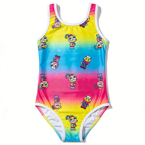 Costume <span class=keywords><strong>da</strong></span> <span class=keywords><strong>Bagno</strong></span> Intero Personalizzato per Ragazze, Colorato e Divertente, UPF50, Ecologico, per Attività Estive in Spiaggia e Piscina - Product Image 2