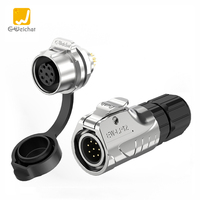 Connecteur d'alimentation circulaire mâle/femelle M12 à 8 broches pour montage sur panneau automobile, en alliage de zinc et de cuivre, étanche IP67, E-Weichat