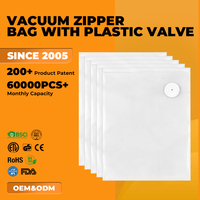Sac sous vide transparent personnalisé avec valve d'air, réutilisable, gaufré, de qualité alimentaire, pour emballage sous vide