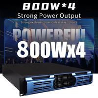 Amplificateur de puissance professionnel AQ800 4 canaux 800W 8Ω pour enceintes de scène et systèmes de sonorisation PA