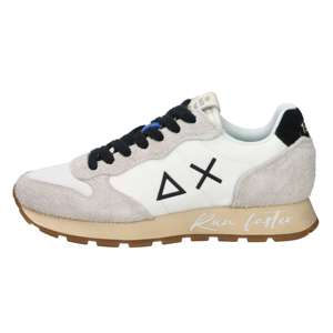 Baskets pour hommes Sun68, crème et noir, taille 42, talon de 3 cm, chaussures en toile tendance - Product Image 1