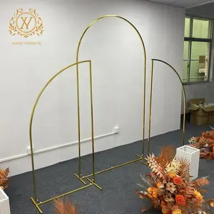 Wedding Party Backdrop Props Iron Metal Frame Gold Wedding Arch Backdrop Stand For Wedding Events Decoration