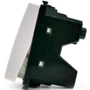 White Single <b>Pole</b> Push Button Switch 250V 10A With Indicator <b>Light</b> Compatible With Vimar Plana - Product Image 2