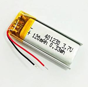 401230 de 120mAh de litio de 3,7 v, polímero de iones de las celdas de batería cargador con kc para coche banco de potencia - Product Image 1
