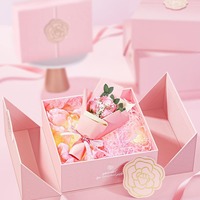 Boîte cadeau orange en gros, boîte à double ouverture personnalisée pour mariage, emballage de cosmétiques et de parfums