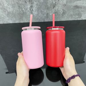 Us Warehouse 16Oz Black Plated Stainless Steel Drinking Glasses Tumbler Color Vacuum Insulated Double <b>Wall</b> Can Cup for <b>Vinyl</b> - Product Image 3