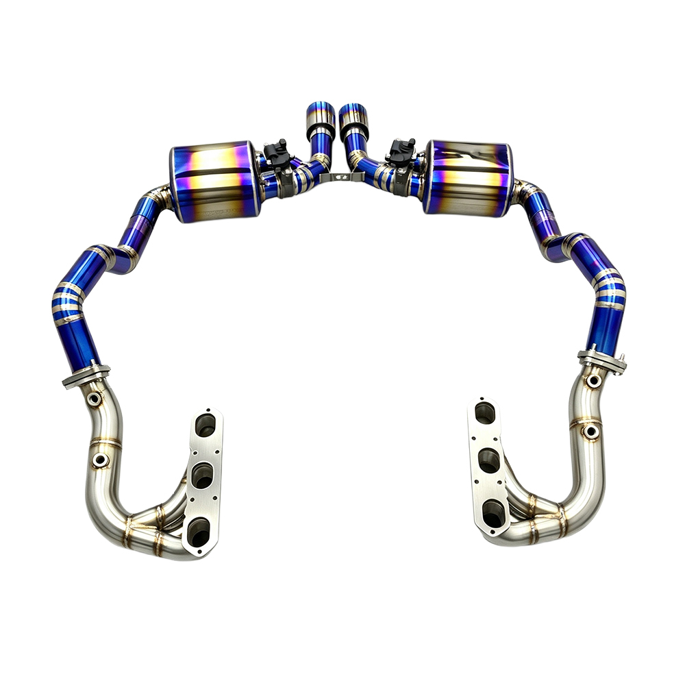 VantaFlow Header and Titanium Catback Exhaust System for Porsche 987 987.1/987.2 Boxster/Cayman 2.7L/2.9L/3.4L 2006-2012 Tuning Exhaust