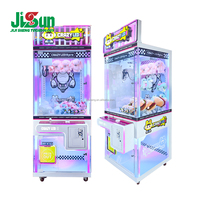 Nouvel Arrivage JiSun Crazy LED II Pro Machine de Jeu d'Arcade Attrape-Peluches avec Écran de Présentation des Prix en Verre à Vision Panoramique 110V/220V